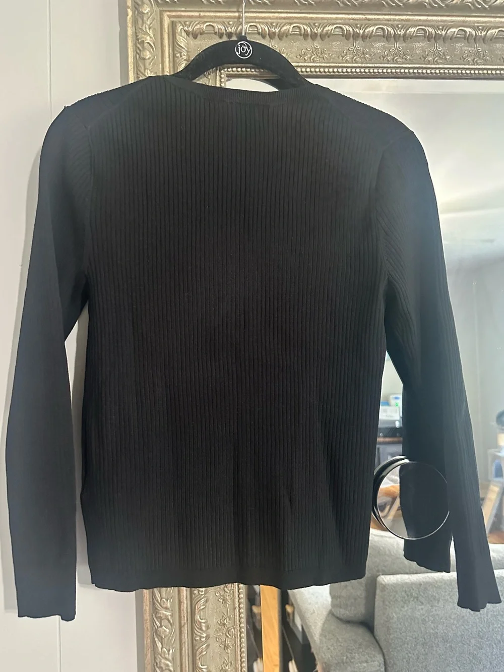 J. Crew Black Ribbed Knit Crewneck